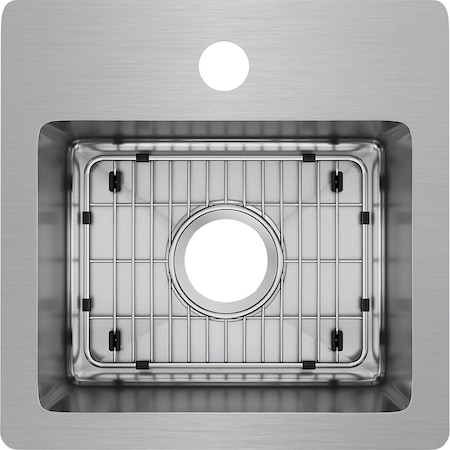 Elkay Elkay Crosstown 15"x15"x9", 1-Bowl Dual Mount Bar Sink Kit SS, No. of Bowls: 1 ECTSR15159TBG1